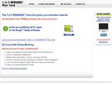 Tablet Screenshot of 123rewardscard.com